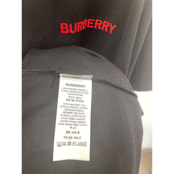 Burberry Men’s Jayson Icon Stripe Crewneck T-Shirt Black M - Picture 5 of 9